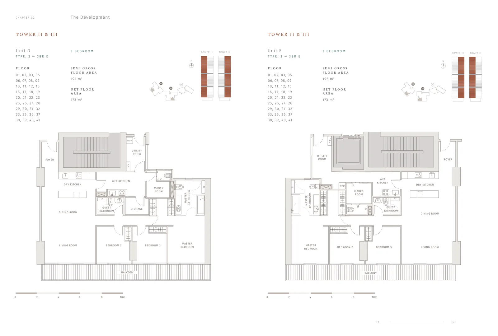 Savyavasa 3 plus 1 bedroom floor plan 254 sqm Tower II III