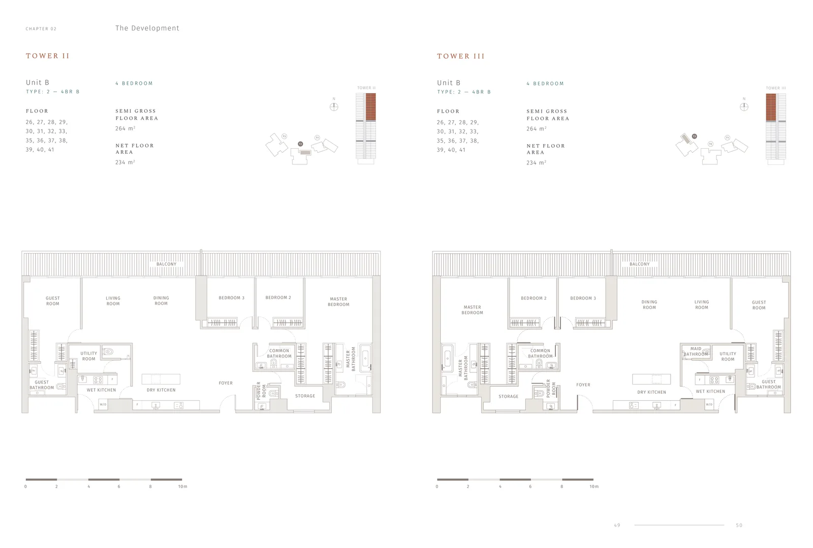 Savyavasa 4 bedroom floor plan 264 sqm Tower II III